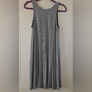 Old Navy Black & White Striped Dress